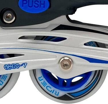 Дитячі ролики Kids Globe Street Rider, блакитно-чорні, регульовані 37-40, ABEC 7, алюмінієвий фрейм