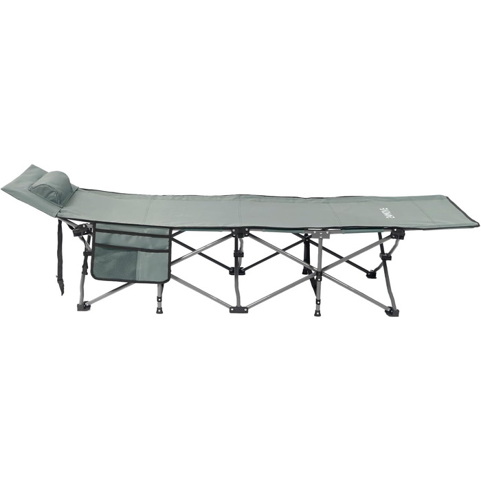 Розкладне ліжко-диван 24MOVE® для кемпінгу та відпочинку на природі, сіре, 190 x 67 x 34 см, до 150 кг