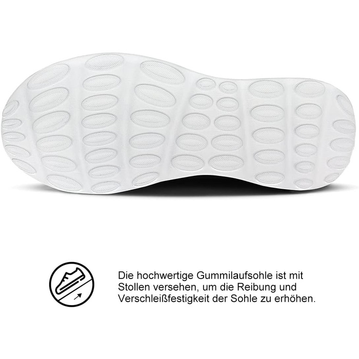 Жіночі кросівки Damen для бігу, тенісу та активного відпочинку, білі, 43 EU, дихаючі, легкі, з антиковзким протектором