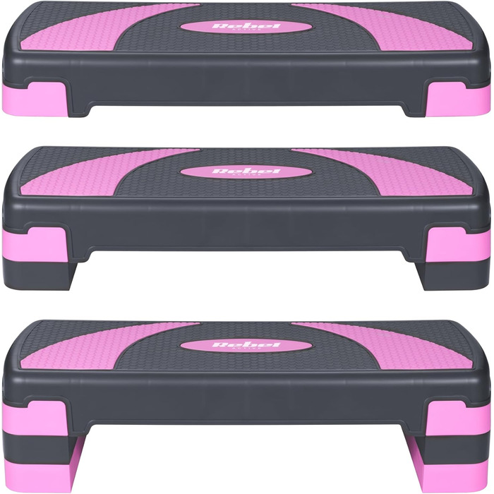 Сходи для аеробіки та фітнесу Rebel Step RBA-3225-PU (3 сходи, сіро-фіолетовий)