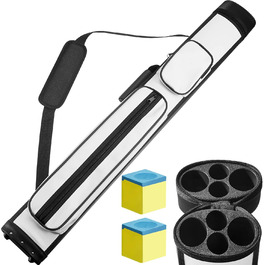 Більярдний кий Deekin 2x2, кейс та крейда (білий/розкішний сад)