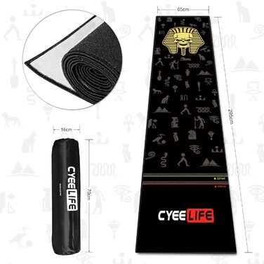 Професійний килимок для дартсу CyeeLife 65x295 см з сумкою, для стіл та софт дартсу, різні стилі