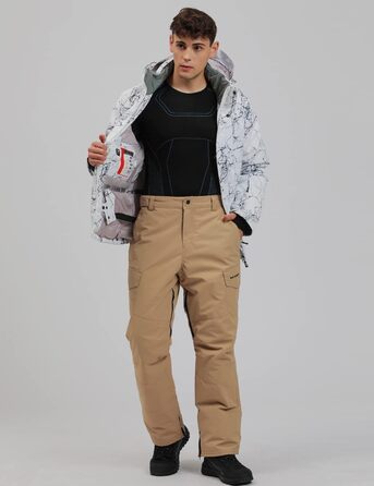 Спортивний костюм YEEFINE для чоловіків: куртка та штани, розмір L, колір хакі