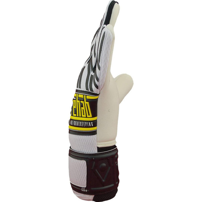 Воротарські рукавички Rehab Master NC з Pro Grip для футболу, для дорослих і дітей, розміри 5-11, білі, чорні, жовті