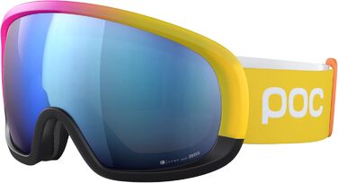 Гірськолижна маска POC Fovea Mid Clarity Comp Speedy Gradient/Чорна/Синя лінза — преміум окуляри для лиж та сноуборду з високою чіткістю огляду, для інтенсивних змагань