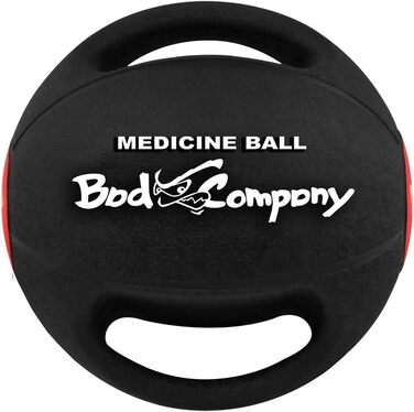 Медичний м'яч Bad Company Pro Grip з подвійною ручкою, 6 кг – фітнесбол для тренувань, набір або окремо
