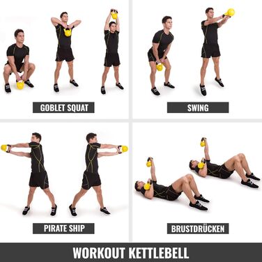 Кетлбелл GORILLA SPORTS® 2-32 кг, гачане залізо, для силових тренувань, одиничний або набір, захисне покриття, срібний/чорний