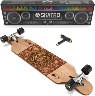 Лонгборд SKATRO Dropthrough Freeride з T-Tool Ace Spades для фрірайду