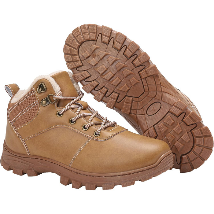 Зимові черевики для чоловіків та жінок – теплі, з підкладкою, снігоступи, легкі, неслизькі, для активного відпочинку та повсякденного носіння (39 EU, Жовтий Gb1172)