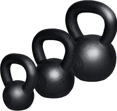 Кетлбелл GORILLA SPORTS® 2-32 кг, гачане залізо, для силових тренувань, одиничний або набір, захисне покриття, срібний/чорний