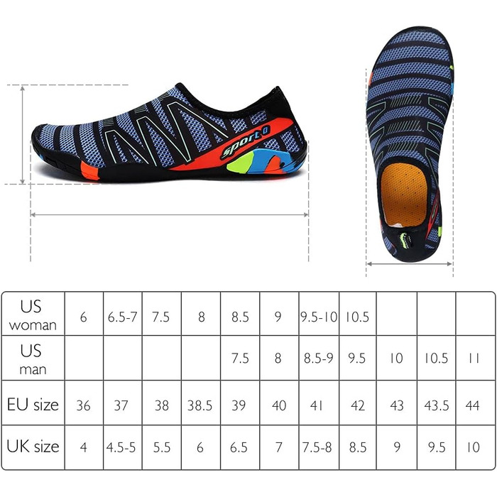 Чоловічі та жіночі аквашузи для плавання та відпочинку на пляжі, дихаючі, з антиковзким покриттям, швидко сохнуть, розмір 44 EU, колір зелений