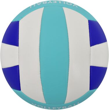 Волейбольний м'яч Senston, розмір 5, водовідштовхуючий, з насосом, для пляжу та басейну (Світло-блакитний)