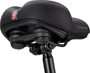 Велосипедне сідло Schwinn Comfort, універсальне, гелеве, для чоловіків і жінок, стандартне кріплення, для міського велосипеда