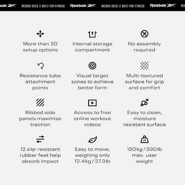 Фітнес платформа Reebok Deck червона (2021), універсальний степ для тренувань