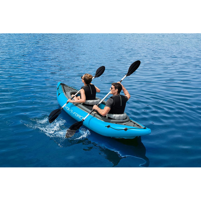 Надувний каяк Bestway Hydro-Force Cove Champion X2, 331x88x45 см, комплект з веслами і насосом