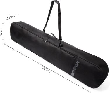 Чохол для сноуборду Meteor - до 167 см, водонепроникний, міцний, чорний