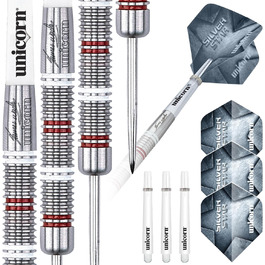 Дротики для дартсу Unicorn Steel Tip, Джеймс Вейд Silver Star, 80% вольфраму, 22г/24г