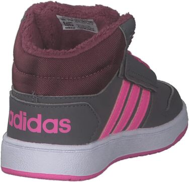 Кросівки Adidas Hoops Mid 2.0 для дітей (22 EU, сірий, рожевий, чорний)