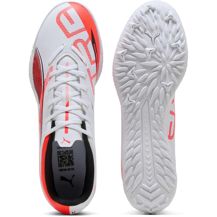 Кросівки футбольні PUMA Ultra 5 Play Tt (39 EU, Білий/Чорний/Червоний)