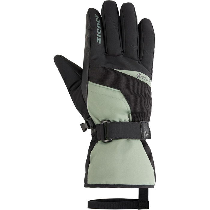 Чоловічі гірськолижні рукавички Ziener GALERIUS-Z з мембраною Gore-Tex, довга манжета, PFC-free (колір green mud, розмір 8.5)