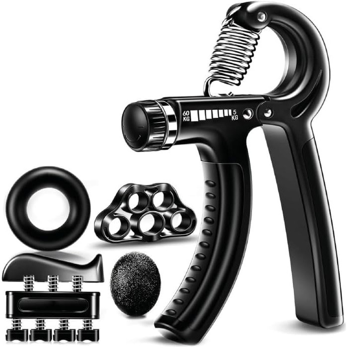 MAC FIT Handtrainer з регулюванням ваги 5-60 кг – для зміцнення рук, пальців, передпліччя. Підходить для реабілітації, альпінізму, силових тренувань, зняття стресу