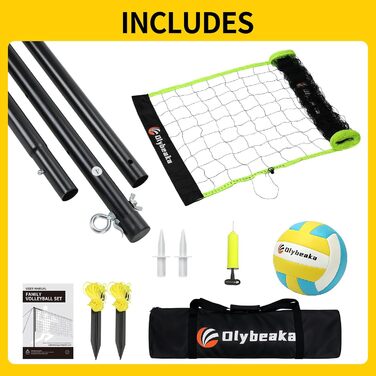 Волейбольний набір для вулиці Schwarz: регульована висота, сумка, розмітка, полегшений монтаж