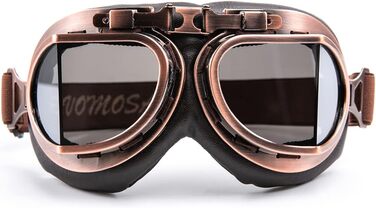 Мотоокуляри Evomosa Vintage для круїзера і скутера, анти-пилові, захисні, кольори: мідний, срібний