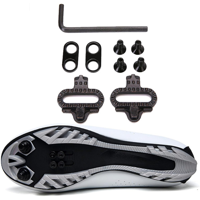 Велотуфлі для чоловіків та жінок MTB, Radsport, Mountainbike, кросівки, дихаючі, outdoor, вело, Spin, MTB, 36 EU, білі