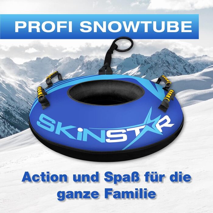 Тюбінг для снігу SkinStar Profi, 100 см, синій, надувний сноутюб, санки-бублик для катання