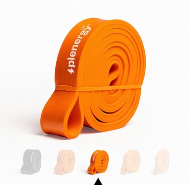 Фітнес-гумки/Стрічкові еспандери 100% Latex - Набір 5 шт. з E-Book для силових тренувань, йоги, фізіотерапії (середня міцність 18-40 кг)