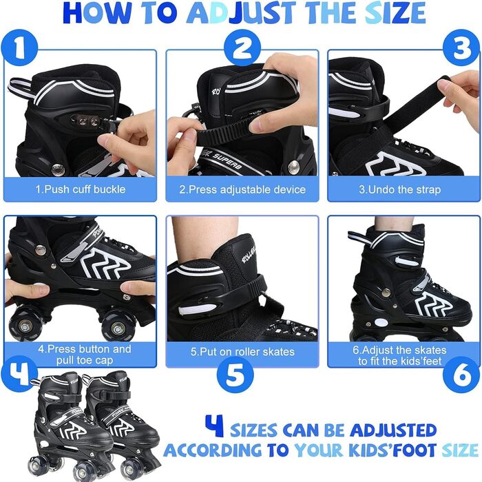 Дитячі ролики з підсвічуванням коліс, регульовані, для дівчаток та хлопчиків, розмір 32-36 EU