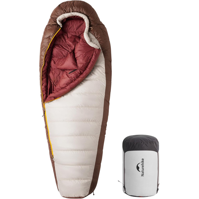 Спальний мішок Naturehike Snowbird з гусячого пуху, дорослий, унісекс, для кемпінгу та відпочинку на природі