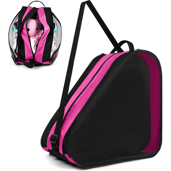 Сумка для роликів Flintronic, для дітей, рожева: містка, з регульованим плечовим ременем