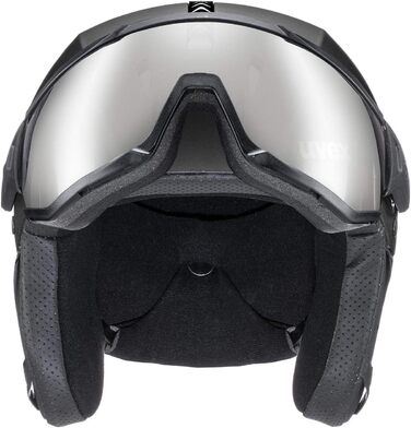 Сноубордичний та лижний шолом uvex Instinct Visor з візором, регульований, чорний матовий, 56-58 см, для жінок і чоловіків