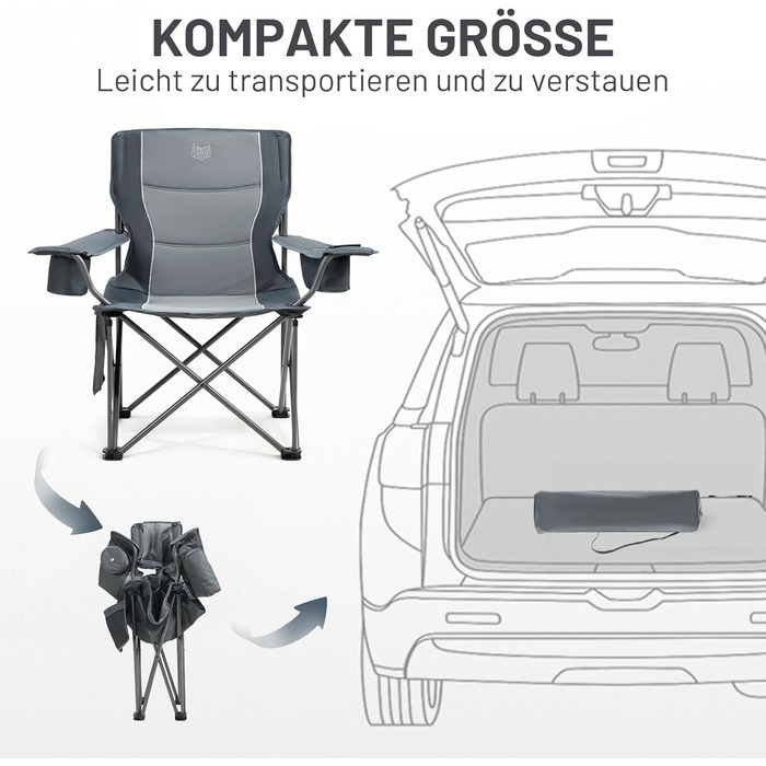 Крісло для кемпінгу Timber Ridge, розкладне, 2 шт., 200 кг, широке сидіння 63 см, з ізольованою сумкою-холодильником, зручне, з підлокітниками, для риболовлі, саду, відпочинку