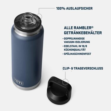 Термос YETI Rambler з кришкою Chug, колір Seafoam, 1 літр
