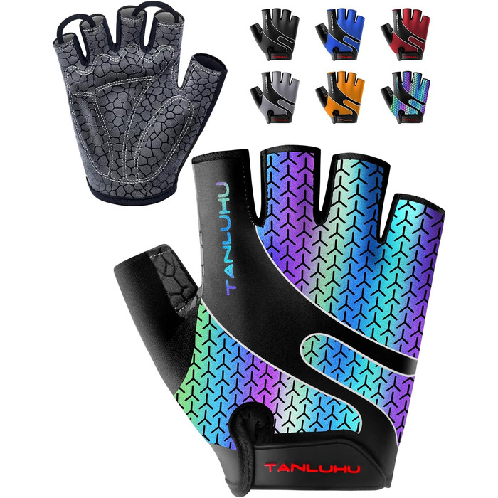 Рукавички для велосипеда: рукавички для гірського велосипеда, рукавички для їзди, рукавички з амортизуючим вкладишем, рукавички для катання на велосипеді для жінок та чоловіків (різні кольори, S)