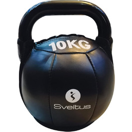 М'яка гиря з поліуретану 10 кг, чорна (Soft Kettlebell PU Schwarz)