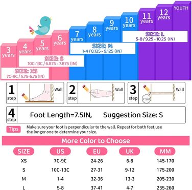 Дитячі ролики Nattork для дівчаток, 4 розміри, регульовані, для початківців, для використання в приміщенні та на вулиці