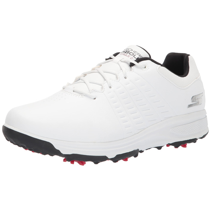 Чоловічі гольф-туфлі Skechers Torque водонепроникні, 44 EU, широка колодка, білий/чорний колір