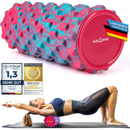 Масажний ролик для фасцій Body & Mind 33x14,5 см – для фітнесу, спорту, терапії, спини, ніг, шиї та всіх м'язових груп