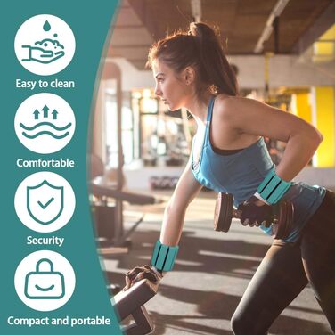 Набір манжет на зап'ястя з регульованою вагою (0,45 кг), 2 шт. Силіконові манжети для фітнесу, йоги, пілатесу, ходьби (зелені)