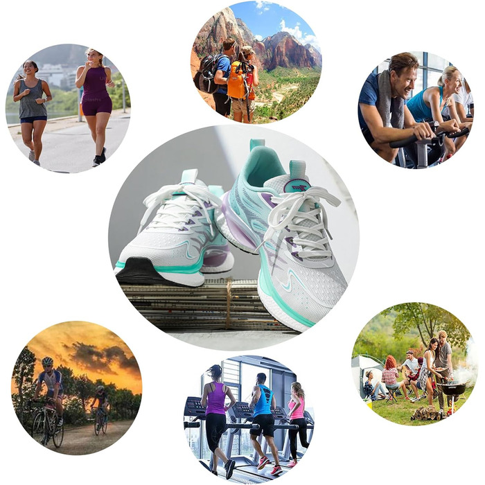 Спортивне взуття для жінок та чоловіків: кросівки для бігу, фітнесу, прогулянок та активного відпочинку. Розміри 35-45 EU (44 EU, блакитний, зелений, білий)