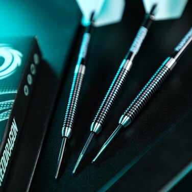Дарти RED DRAGON Pegasus Profi 80% Tungsten 23г - професійний набір сталевих дротиків з польотами, стефтами та кейсом