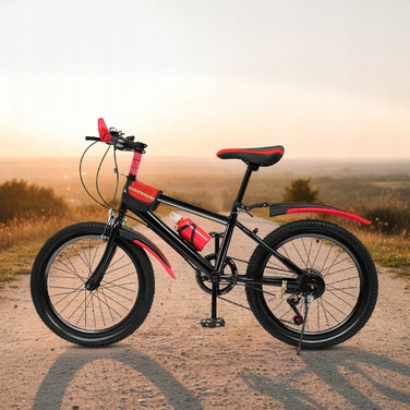 Дитячий гірський велосипед 20 дюймів, 7 швидкостей, навантаження до 85 кг, червоний