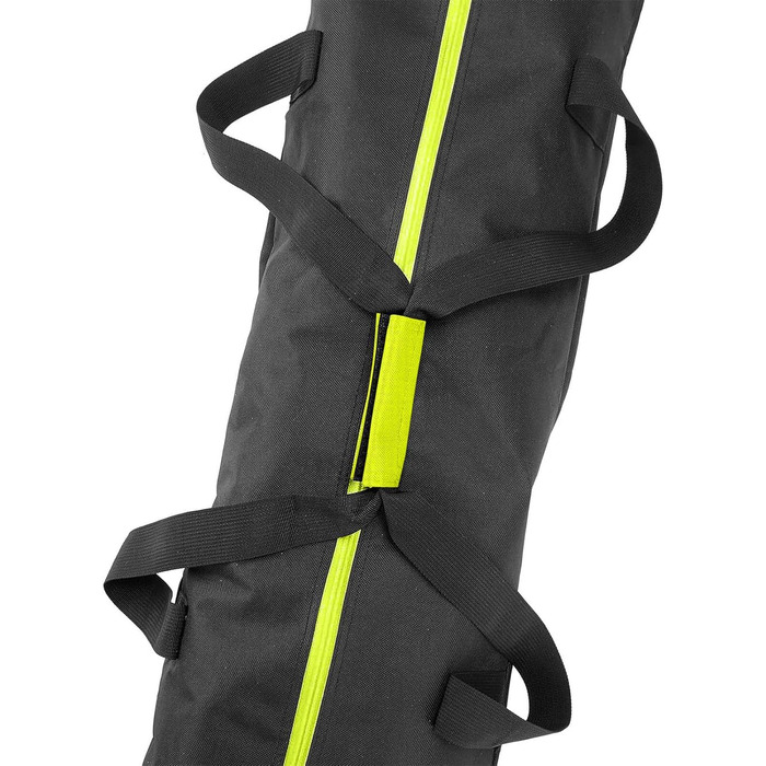 Сумка для лиж MOPHOEXII MOOCY: для перевезення ліж в авіаперельотах, підходить для лиж до 200 см, чорна з зеленим кантом