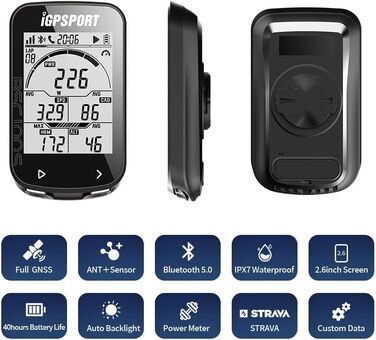 Велокомп'ютер GPS iGPSPORT BSC100S, 2,6