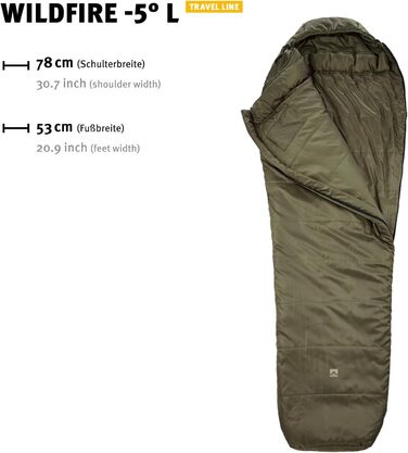 Сплячий мішок Wechsel Mumienschlafsack Wildfire -5°C для кемпінгу, 4 сезони, зимовий, L