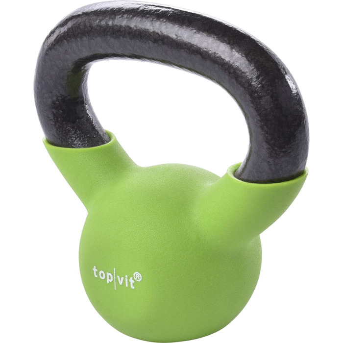 Гиря з масивного чавуну з вініловим покриттям, 2-20 кг – Kettlebell для фітнесу, тренувань та кросфіту