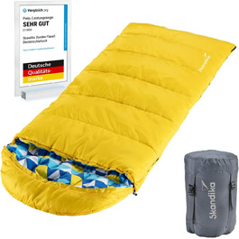Спальний мішок для дітей Skandika Dundee Junior | Теплий, водонепроникний, 175 x 70 см, жовтий